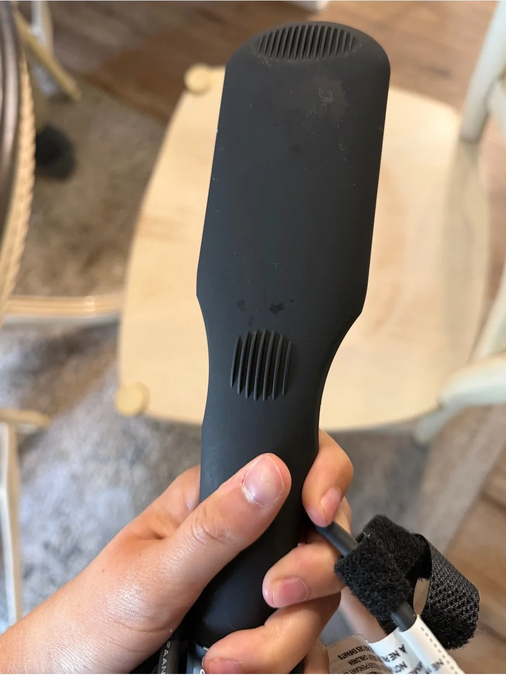 Tymo Pink & Black Heated Straightening Brush - Women Hair Styling